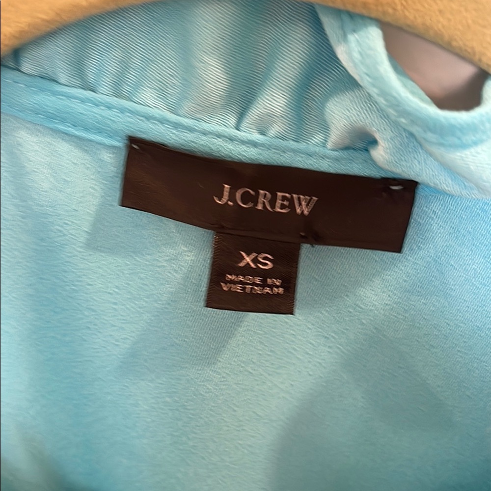 J. Crew Blue Ruffled Blouse - Picture 2 of 2